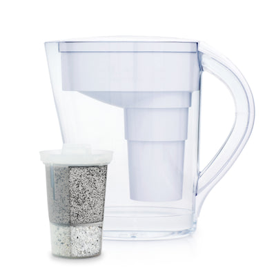 The Santevia MINA jug with Fluoride Filter white#colour_white