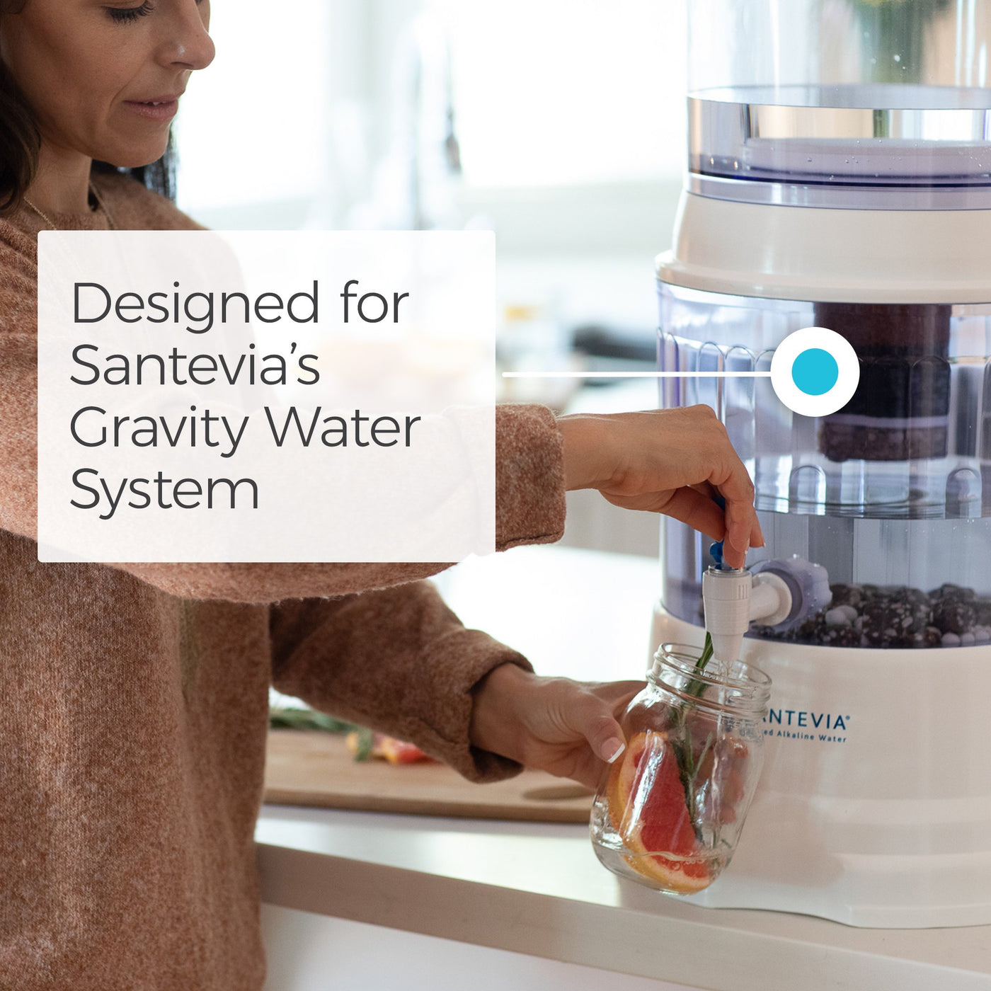 The Santevia Fluoride and 5-stage Filters are designed for the Gravity Water system#filter-type_5-stage