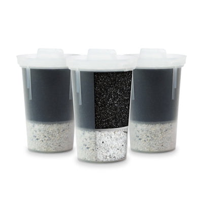 The Santevia MINA Alkaline Pitcher Value Pack comes in a pack of 3 filters